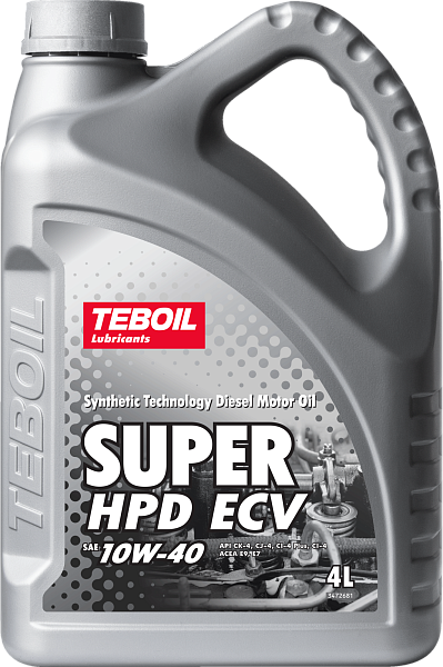 Моторное масло TEBOIL Super HPD ECV  10W-40  4 л. синт.