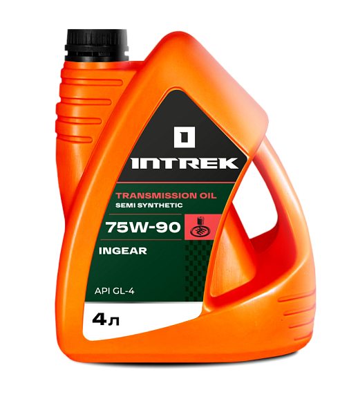 Трансмиссионное масло INTREK INGEAR GL-4  75W-90  4 л. п/синт.