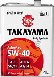 Моторное масло TAKAYAMA Adaptec  5W-40  4 л. синт.