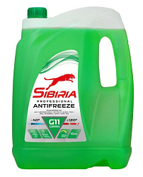 Антифриз Sibiria G-11 (-40) зелёный  10 кг.