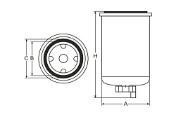 Фильтр автомобильный топливный SCT SB 6106