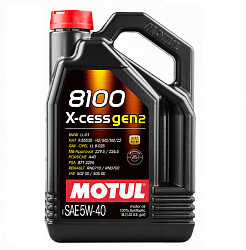 Моторное масло MOTUL 8100 X-cess GEN2  5W-40  5 л. синт.