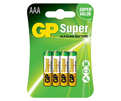 GP Элемент питания AAA  Super Alkaline (LR03) 24A-2CR4 (4шт в уп.)         4 шт