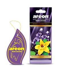 Ароматизатор на зеркало AREON Mon Areon PATCHOULI, LAVENDER & VANILLA MA34  к-т 10 шт.