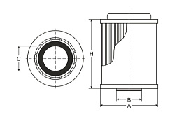 Фильтр автомобильный масляный SCT SH 4033