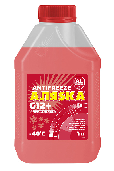 Антифриз -40 красный Аляска G-12+ LongLife  1 кг.