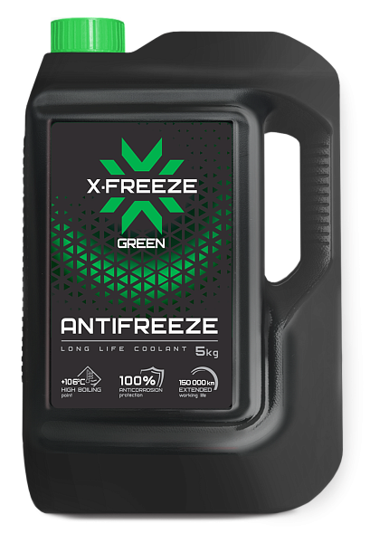 Антифриз X-Freeze Green G-11 (-40) зеленый  5 кг.