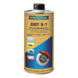 Тормозная жидкость RAVENOL DOT 5.1  1 л. синт.