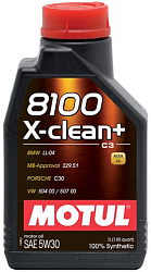 Моторное масло MOTUL 8100 X-clean+  5W-30  1 л. синт.
