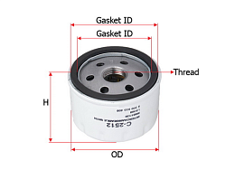 Фильтр автомобильный масляный Sakura C2512