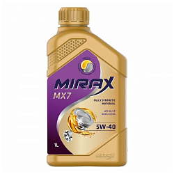 Моторное масло MIRAX MX7  5W-40  1 л. синт.