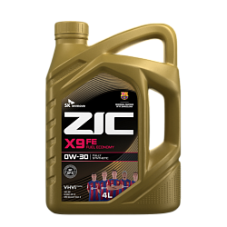 Моторное масло ZIC X9 FE  0W-30  4 л. синт.