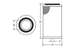 Фильтр автомобильный воздушный SCT SB 3306