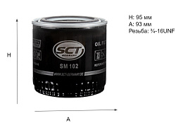 Фильтр автомобильный маслянный SCT SM 102