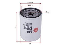 Фильтр автомобильный масляный Sakura C1113