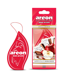 Ароматизатор на зеркало AREON Mon Areon APPLE & CINNAMON MA24  к-т. 10 шт.