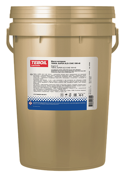 Моторное масло TEBOIL Super XLD-3  10W-40  20 л. синт.