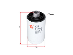 Фильтр автомобильный масляный Sakura C31070