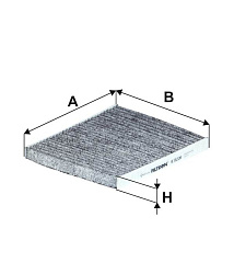 Фильтр салона, угольный Filtron K1122A