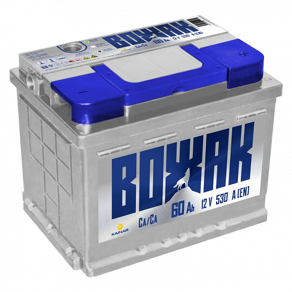 Аккумулятор ВОЖАК  60 Ач, Обратная полярность