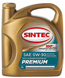 Моторное масло SINTEC Premium  0W-30  4 л. синт.