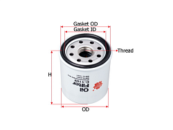 Фильтр автомобильный масляный Sakura C1109