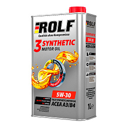 Моторное масло ROLF 3-SYNTHETIC  5W-30  1 л. синт.