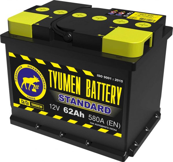62 о.п. Tyumen Battery “STANDARD”  580А (242*175*190)