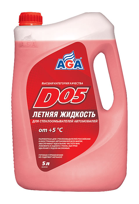 AGA Омыватель стекла, летняя жидкость (готовая к применению) “D05” AGA110D         4 л.