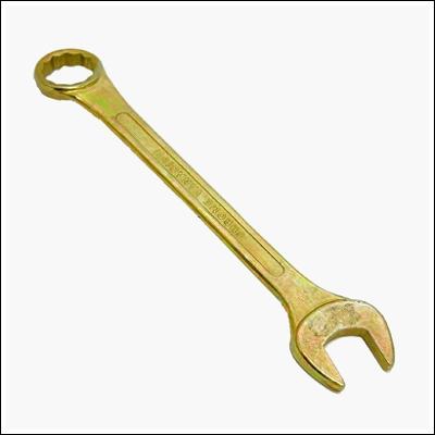 Рожково-накидной ключ ЕРМАК 14мм, желтый цинк 736-059