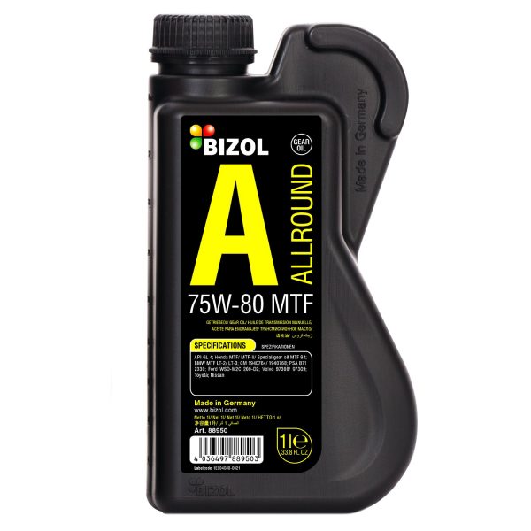 Трансмиссионное масло BIZOL Allround Gear Oil MTF 75W-80 синтетическое  GL-4    -42 1 л.