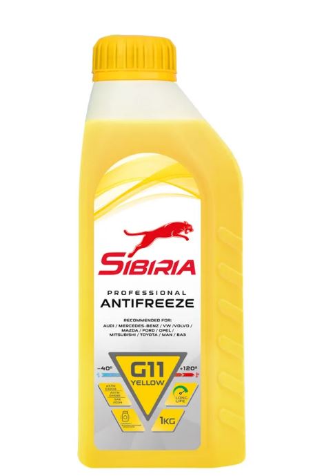 Антифриз Sibiria G-11 (-40) желтый  1 кг.