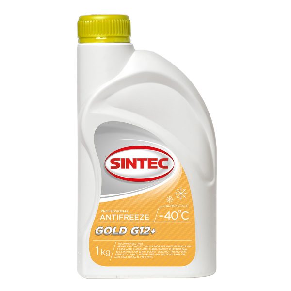 Антифриз Sintec GOLD G-12+ (-40) жёлтый  1 кг.