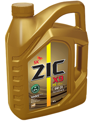Моторное масло ZIC X9 FE  0W-20  4 л. синт.
