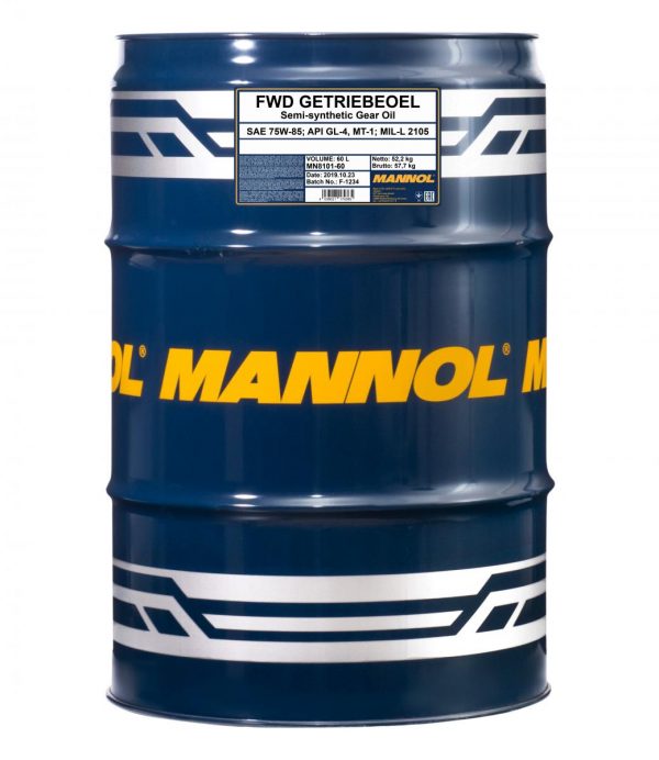 Трансмиссионное масло MANNOL FWD  75W-85 GL-4  60 л. п/синт.