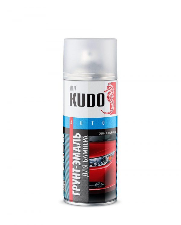 KUDO Эмаль-грунт для бампера (черная) 520мл. KU-6202
