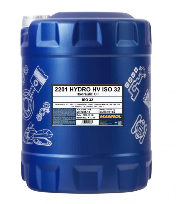 Гидравлическое масло MANNOL Hydro HV ISO 32  10 л. мин.