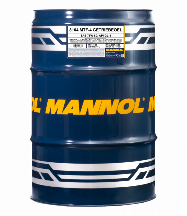 Трансмиссионное масло MANNOL MTF-4 Getriebeoel  75W-80 GL-4  60 л. синт.