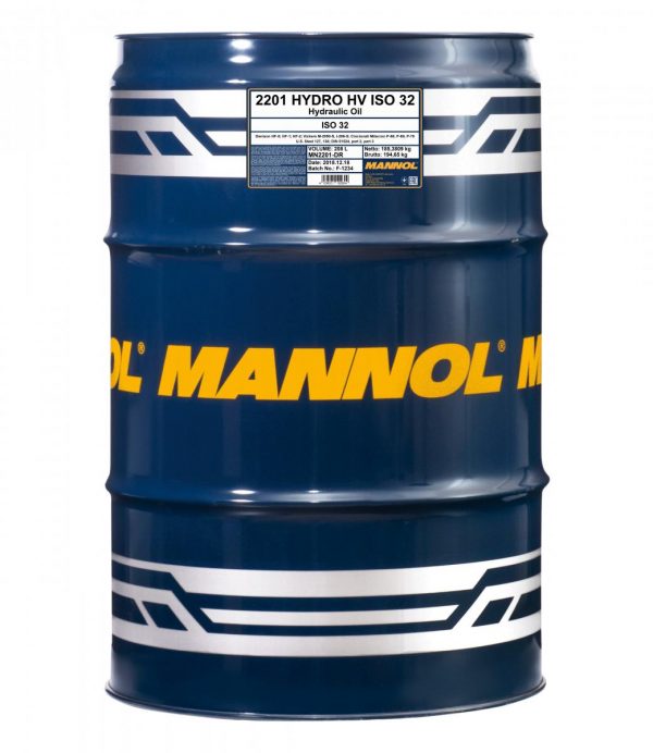 Гидравлическое масло MANNOL Hydro HV ISO 32  208 л. мин.